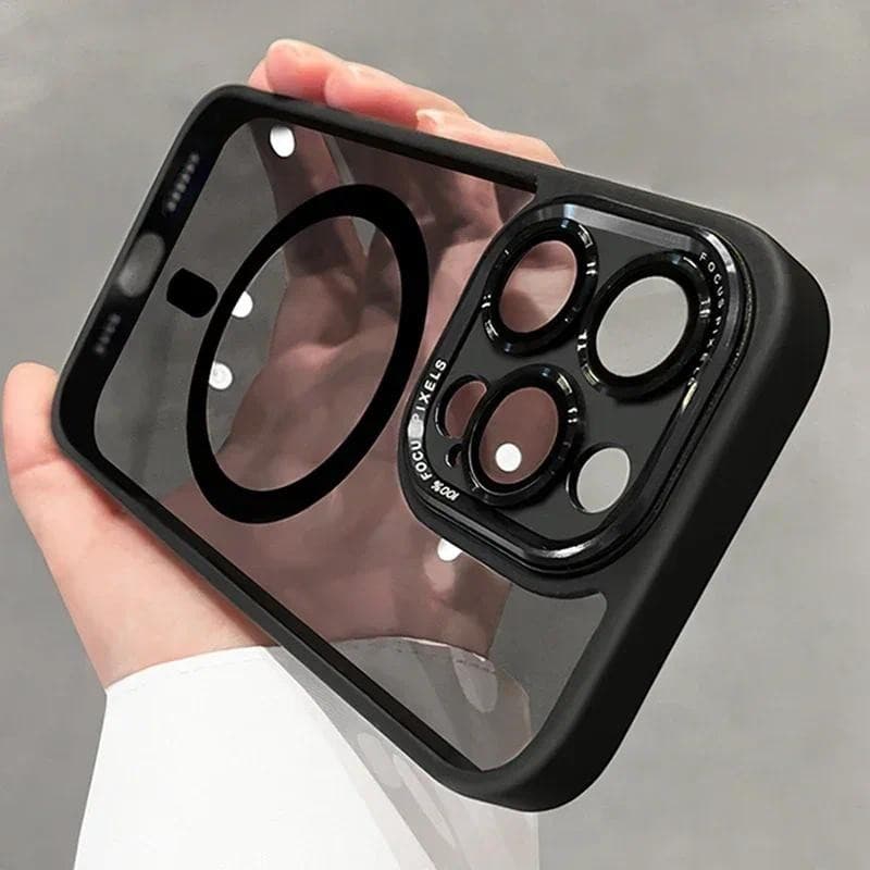 Capa De Proteção Luxuosa Com Lente De metal Magnética Compatível iPhone 16 14 13 12 11 15 Pro Max 16 Plus Telefone Carga