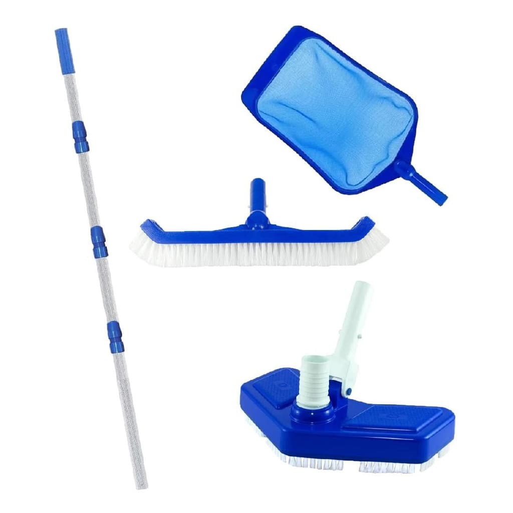 Kit Limpeza Piscina Aspirador Asa Delta Peneira Cabo 3m