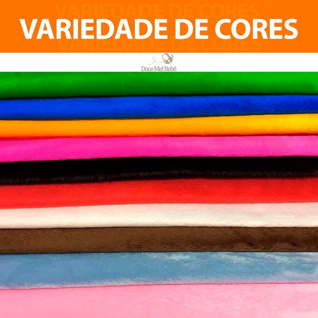 Tecido Velboa Pelúcia Soft Varias Cores Pelo Baixo 10x1,50mt 100% Poliester