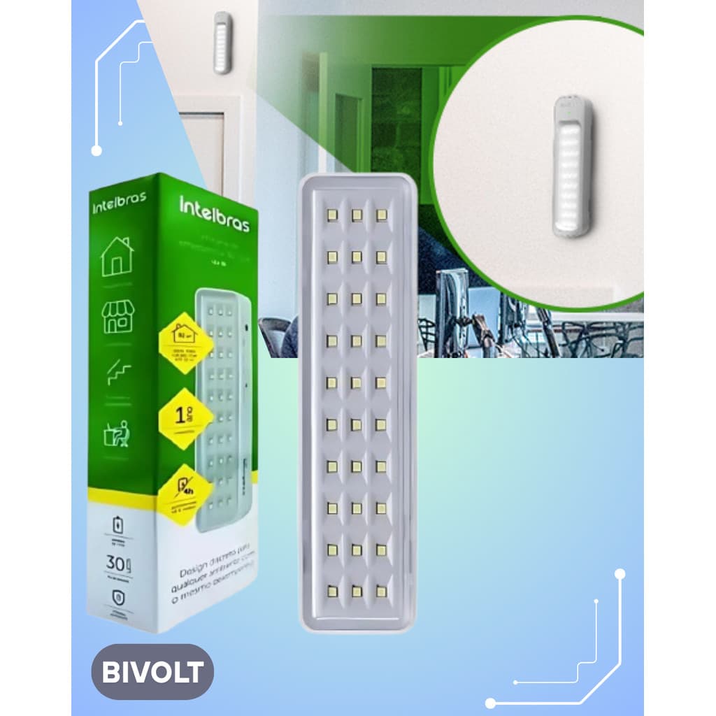 Lâmpada luminária de emergência Intelbras led LEA 31