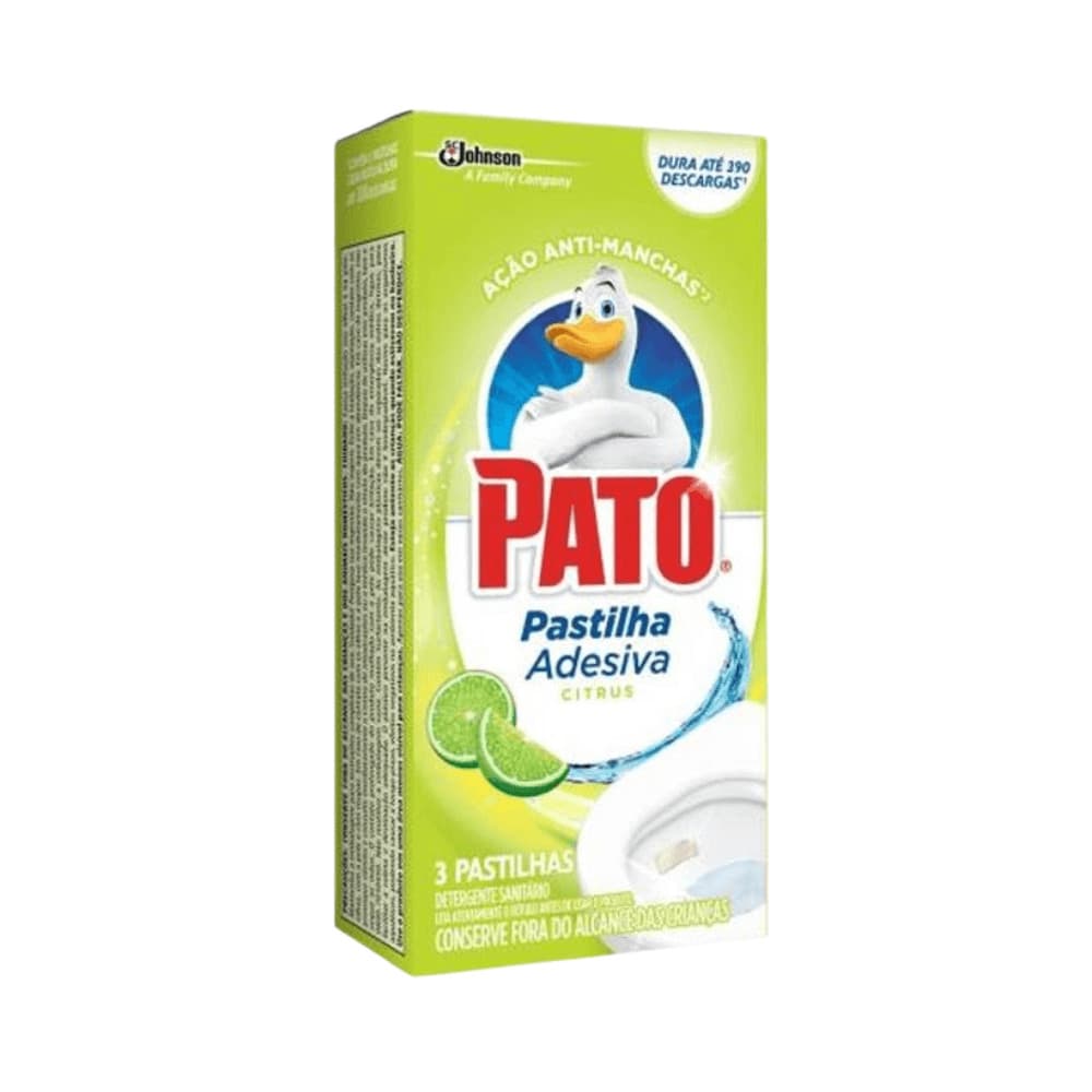 Pato Desodorizador Sanitario Pastilha Adesiva Citrus 3Un