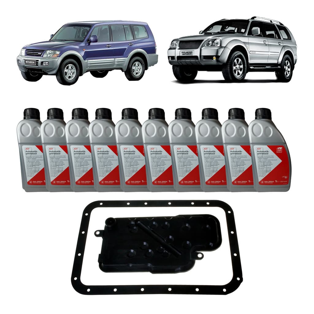 KIT TROCA ÓLEO CÂMBIO AUTOMÁTICO para MITSUBISHI PAJERO SPORT FULL TODAS 2001\... FEBI 10 LITROS