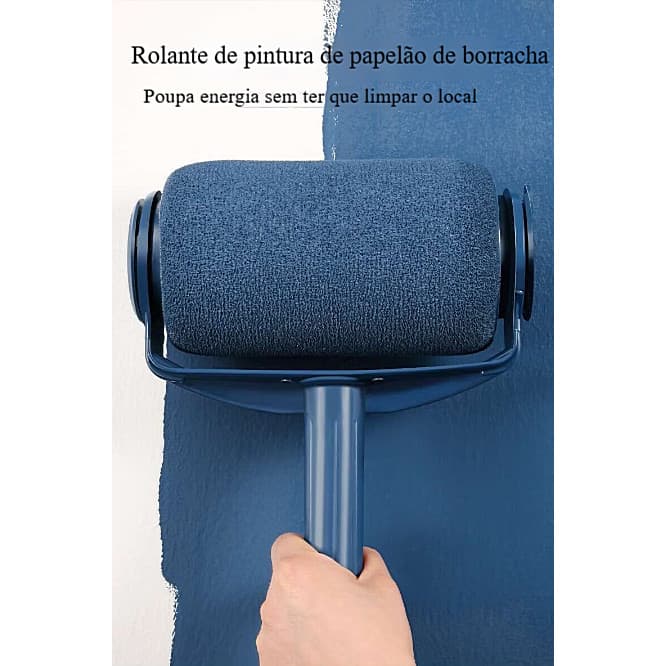 Conjunto de pincéis de rolo de pintura doméstica autoabsorvente grande pincel de rolo de pintura de látex haste telescóp