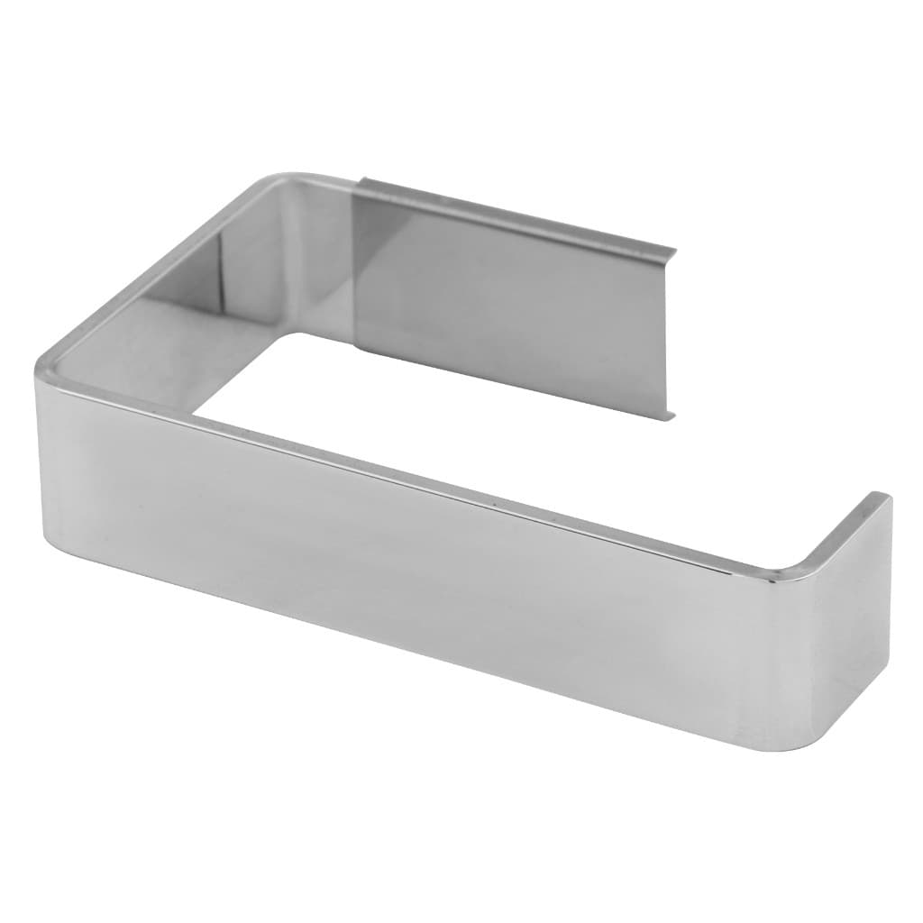 PORTA PAPEL HIGIÊNICO LUXO QUADRADO DE PAREDE PARA BANHEIRO CROMADO