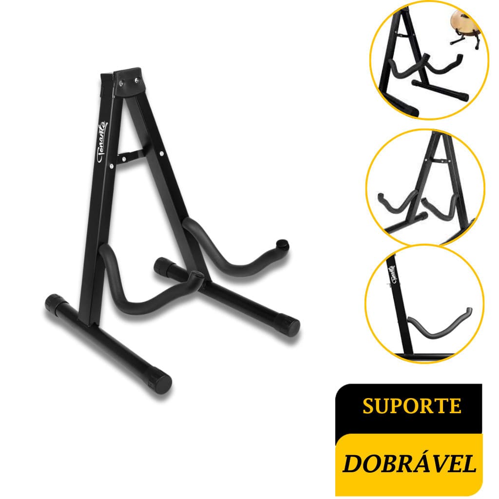 Suporte para Baixo; Guitarra; Violão Tonante Tipo Cavalete Dobrável Premium