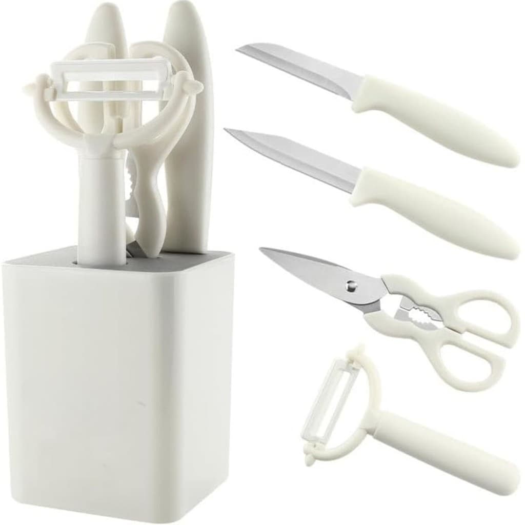 Conjunto de Utensilios de Cozinha Cortador Tesoura e Facas
