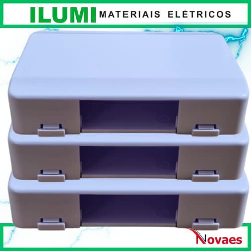 Kit 3 Quadro Distribuição Sobrepor 1 Disjuntorer 25A Ilumi