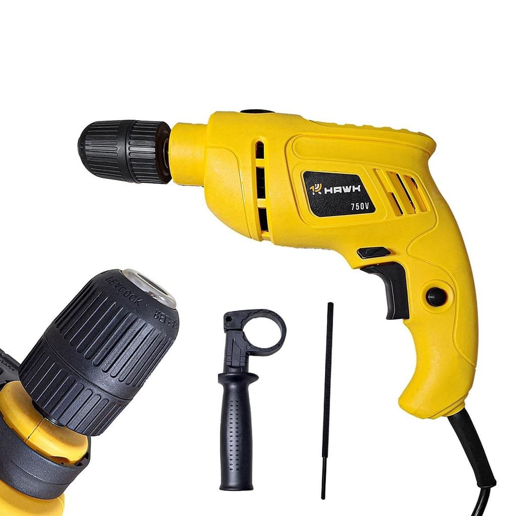 Furadeira de Impacto 750W 3000RPM Mandril Aperto Rápido