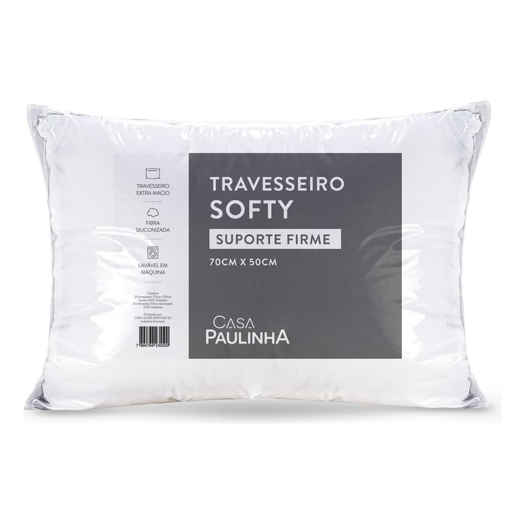 Travesseiro Firme 70x50 Confortável Ortopédico Extra Macio