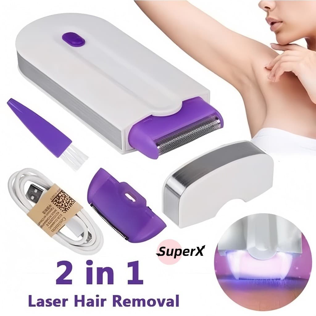 Depilador Removedor De Pelos os Gêneros Facial e Corporal Sem fio Recarregável