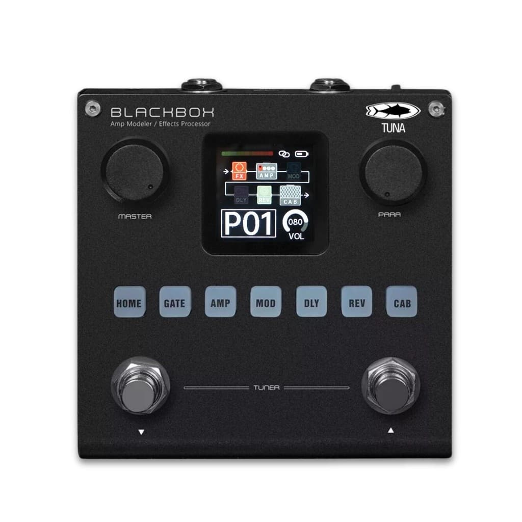 Pedaleira Guitarra Baixo Tuna TBB300 Black Box Portátil Multi Efeitos Bluetooth