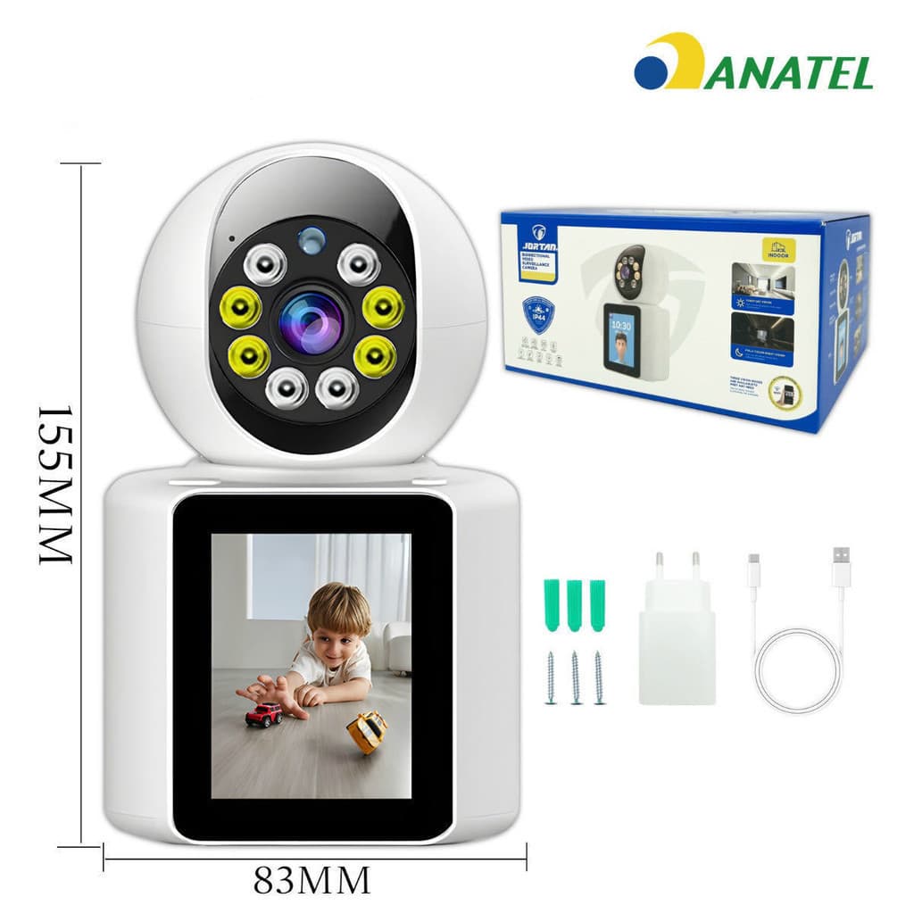 Câmera Wi-Fi 4MP Monitor Idosos Crianças Vídeo Chamada Auto Tracking Visão Noturna Áudio 360° App