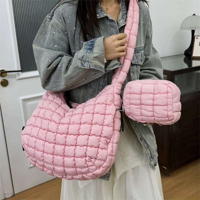 Bolsa Crossbody Acolchoada Bmico Para, Capacidade,, Nas Axilas, Ombro Zíperes Pequenos