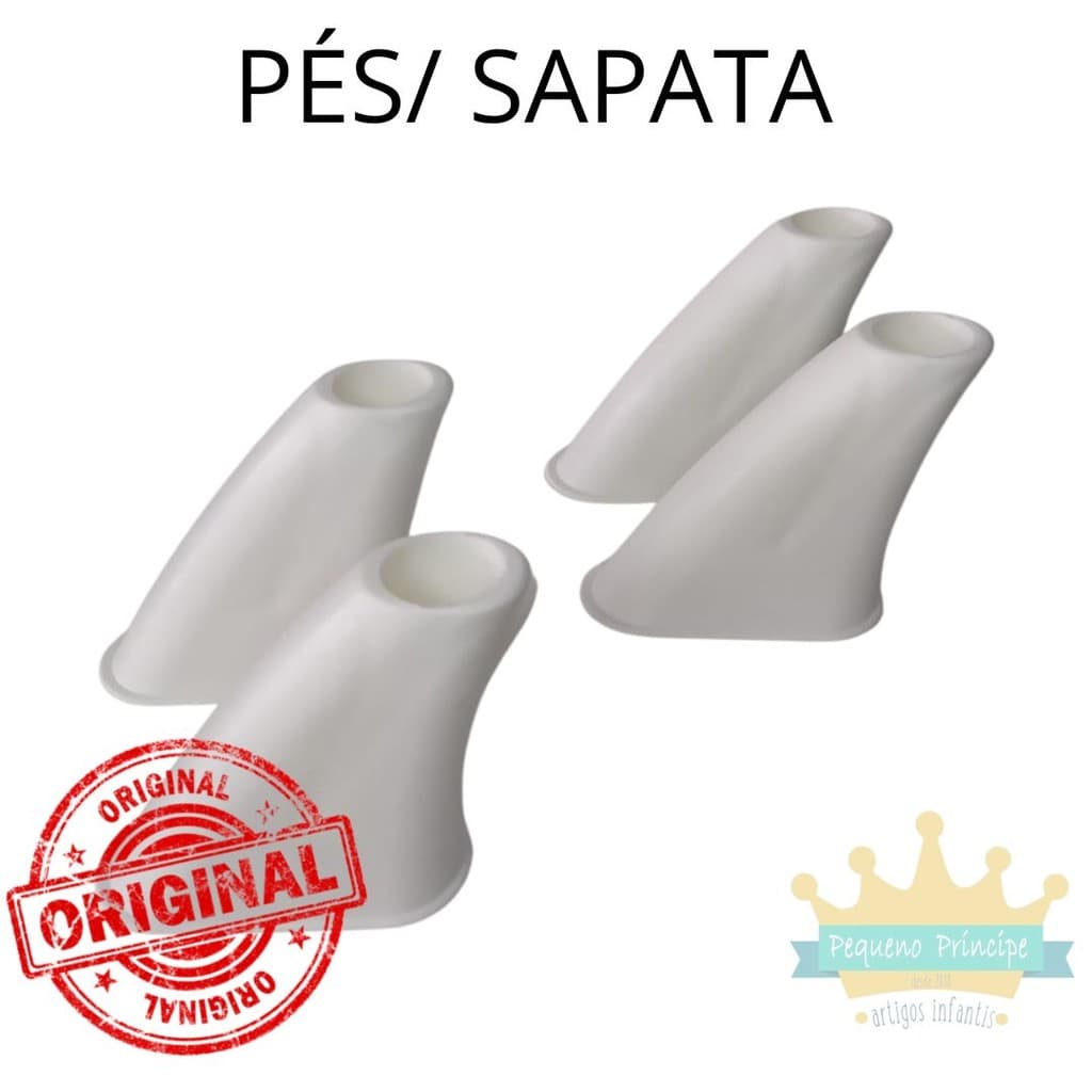 Kit de Pés/ Sapata para Suporte de Banheira Burigotto Branca