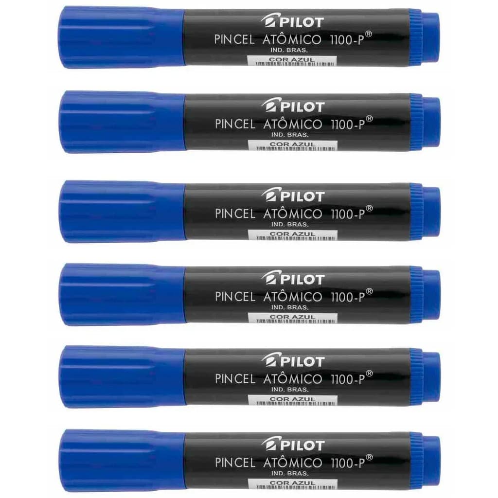 Pincel Marcador Permanente Atômico Canetão 1100p 6 Und Pilot