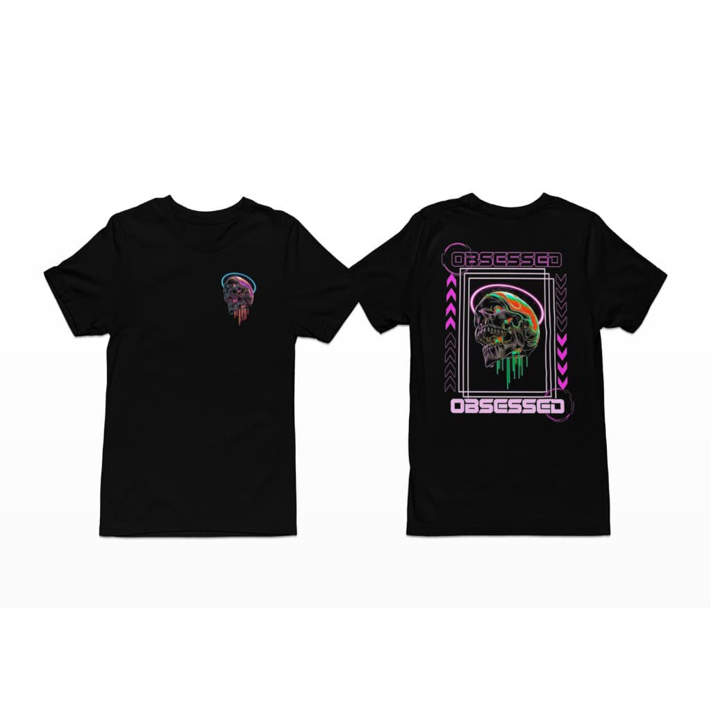 Camiseta Básica Frente Costa Caveira Psicodélica