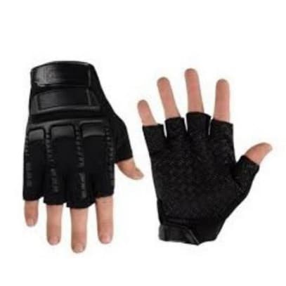 Luva Tática Meio Dedo Moto Bike Antiderrapante