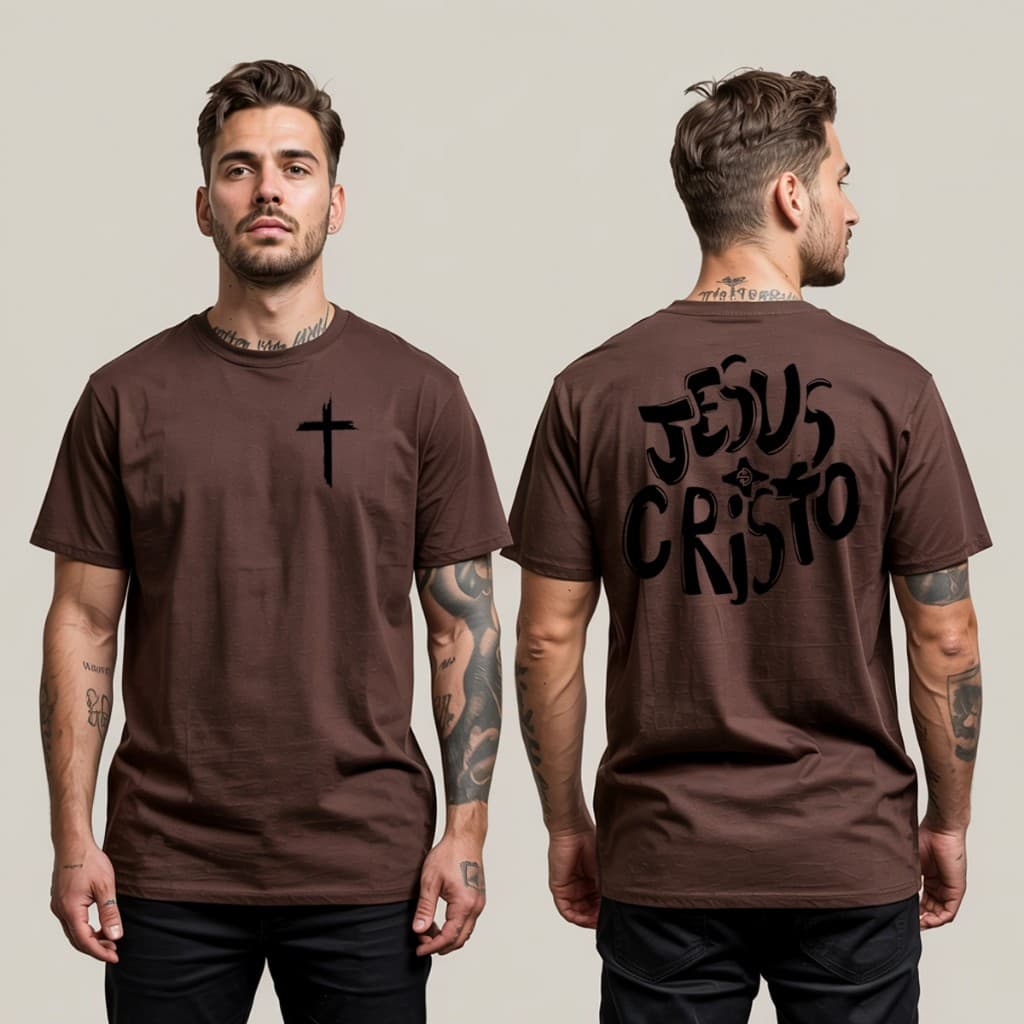 Camiseta Masculina Algodão Jesus Cristo Cruz Blessed Camisa