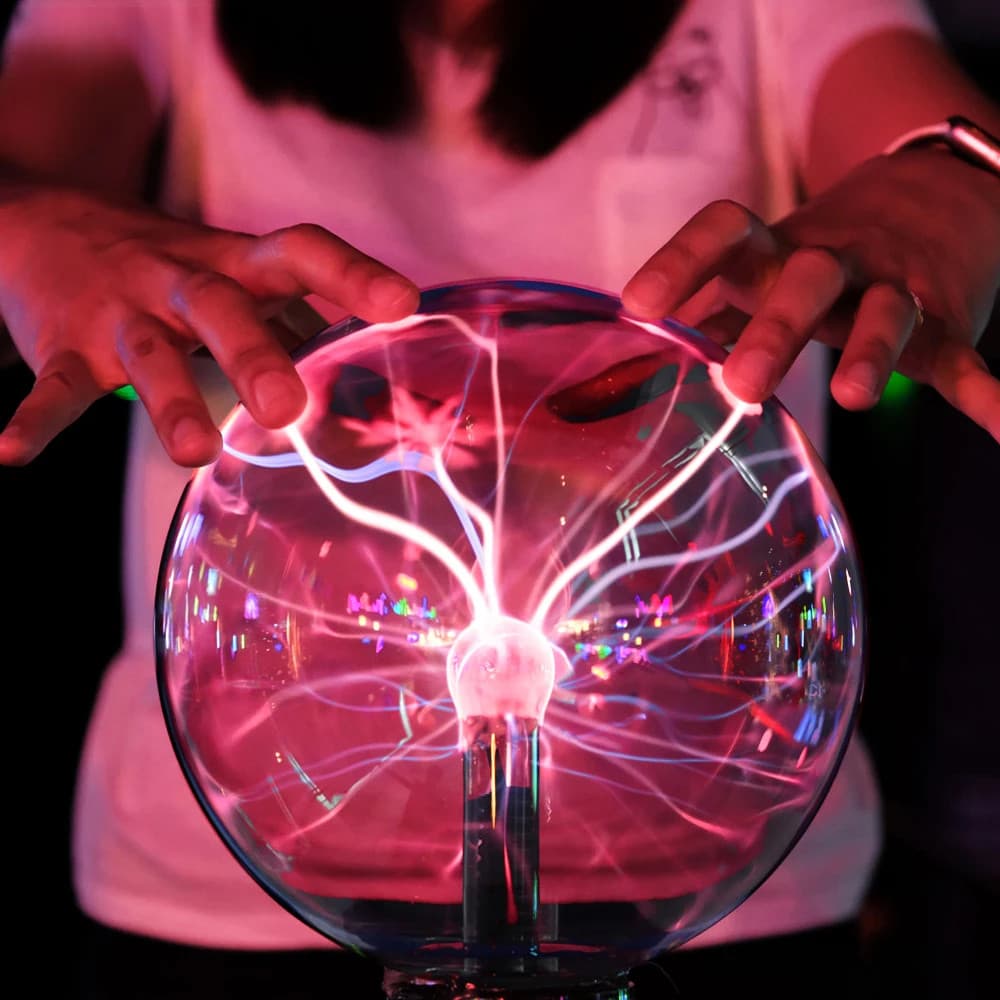 Novidade Mágica Lâmpada De Bola De Plasma De Cristal 3/4/5/6/8 Polegada LED Night Light Criança Aniversário Presente De