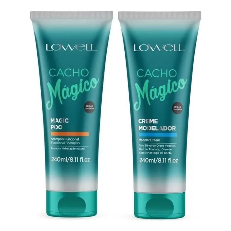 Shampoo Funcional + Creme Modelador 240ml Cacho Mágico Lowel