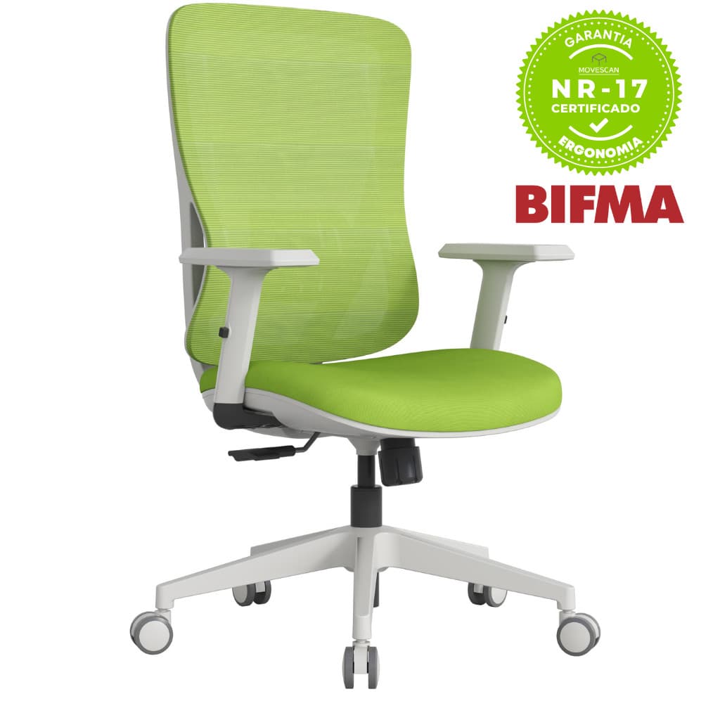 Cadeira Ergonômica de Escritório com NR17 Diretor Sigma Movescan Verde