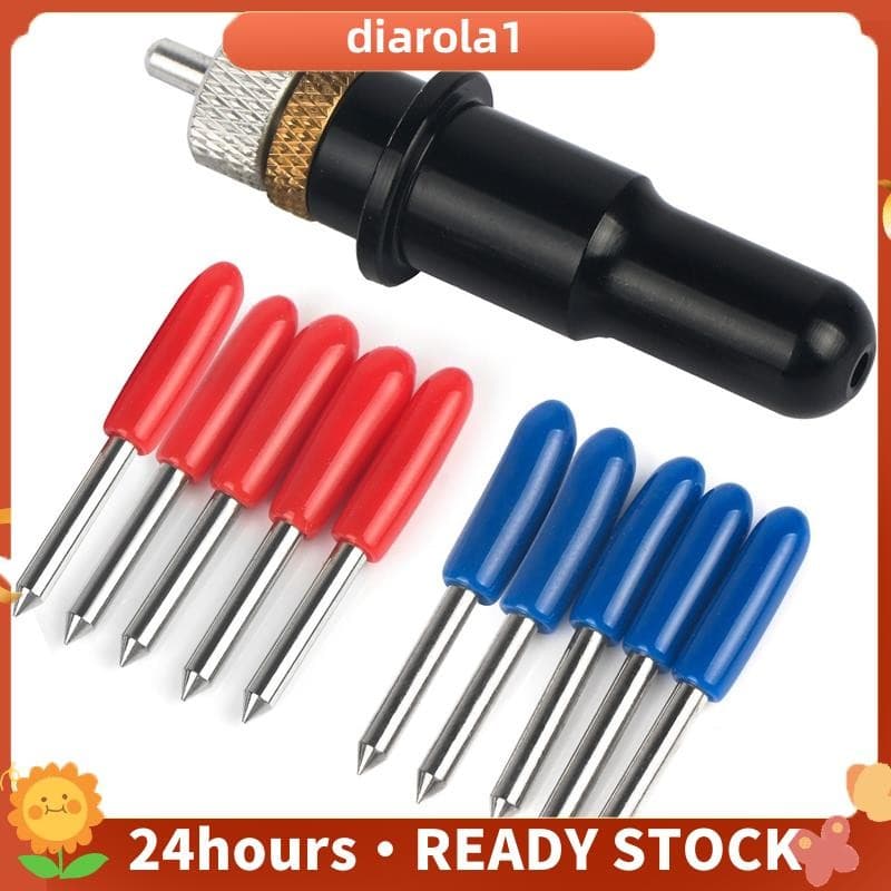 1Pc Suporte De Lâmina Cor Preta + 5 Pçs 45 60 Graus Refinar Redsail Cortador Plotter Lâminas De Corte