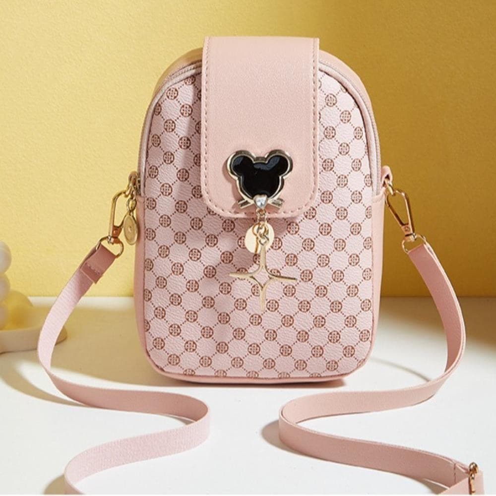 Bolsa de Ombro ACECINAR, Bolsa Transversal de Couro PU do Mickey Mouse da Disney, Bolsa de Moda Clássica, Impressão Ajus