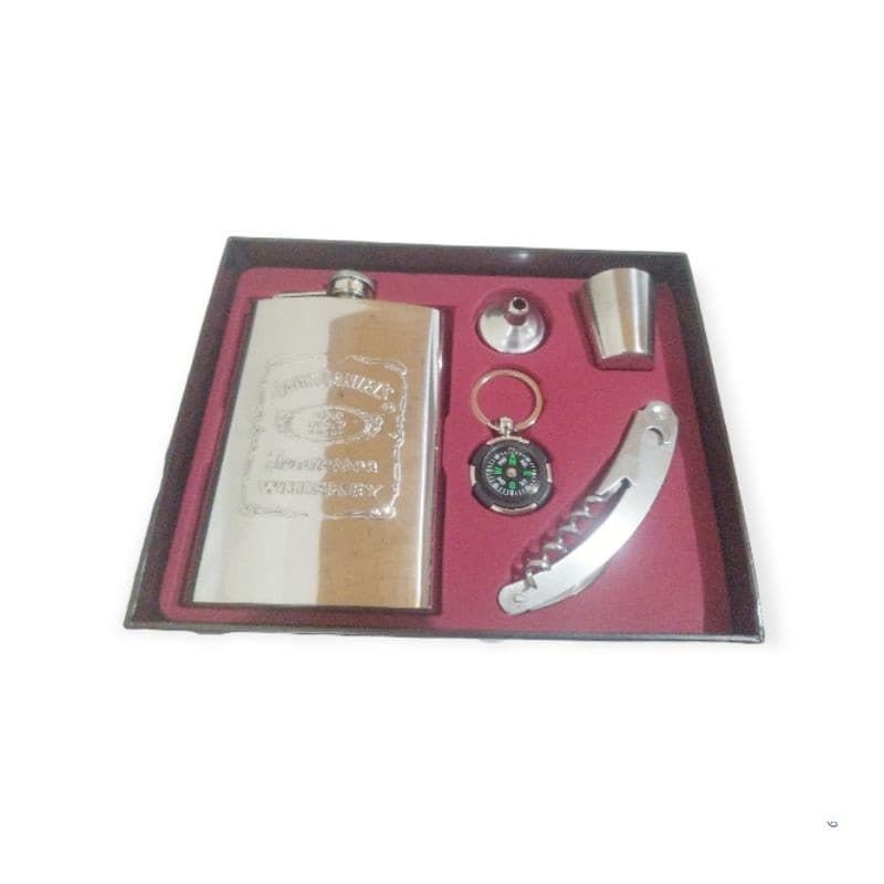Cantil Porta Bebidas Kit Com 5 Pecas Whisky Otimo Presente