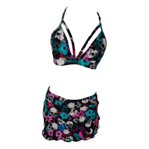 Conjunto Short Saia + Top Fitness Academia Ginastica Poliamida