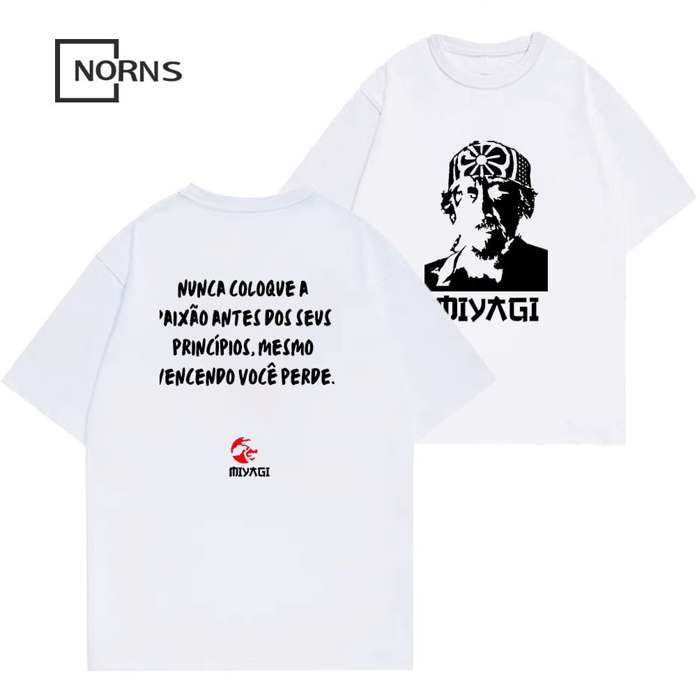 Camiseta NORNS 100% Algodão Oversize Unissex com Estampa Filosofia do Myagi