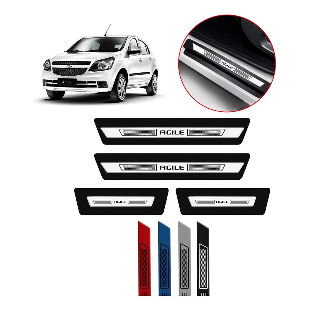 Soleira De Porta Na Cor Do Veículo Para Chevrolet Agile