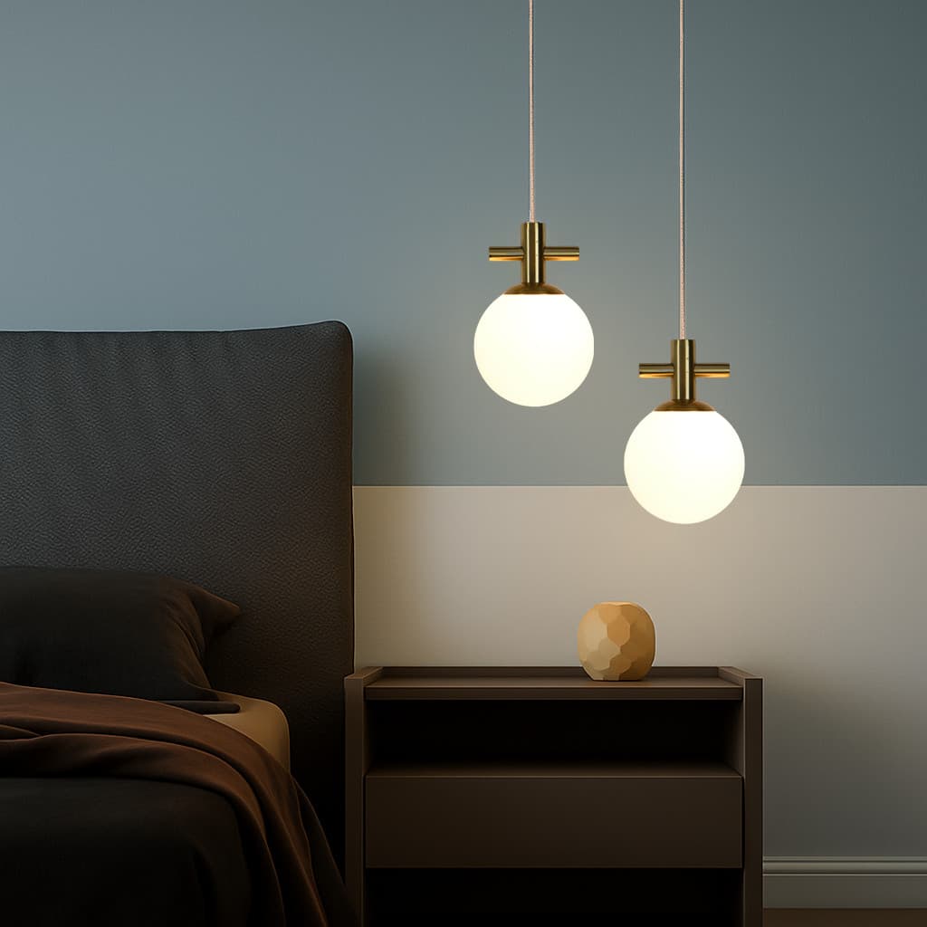 iluminação Pendente LED Decorativo Dourado 6W 3 Cores de Luz Luxo Moderno para Sala Quarto