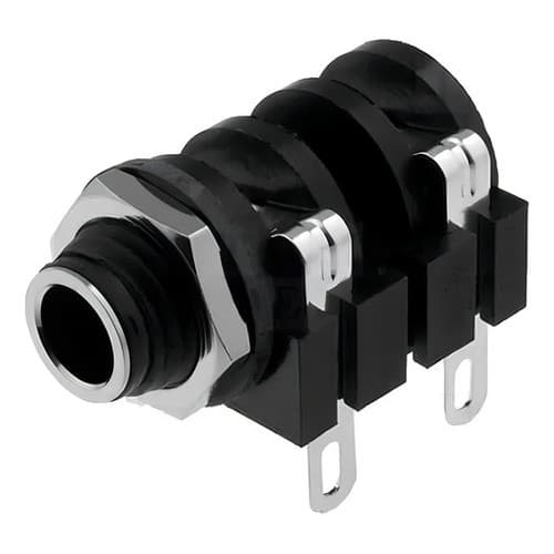 Conector Jack P10 Mono Fêmea Para Caixa De Som Áudio