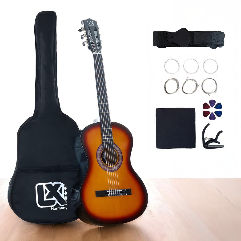 Violão Clássico Acústico 38” para Iniciantes - Kit Completo