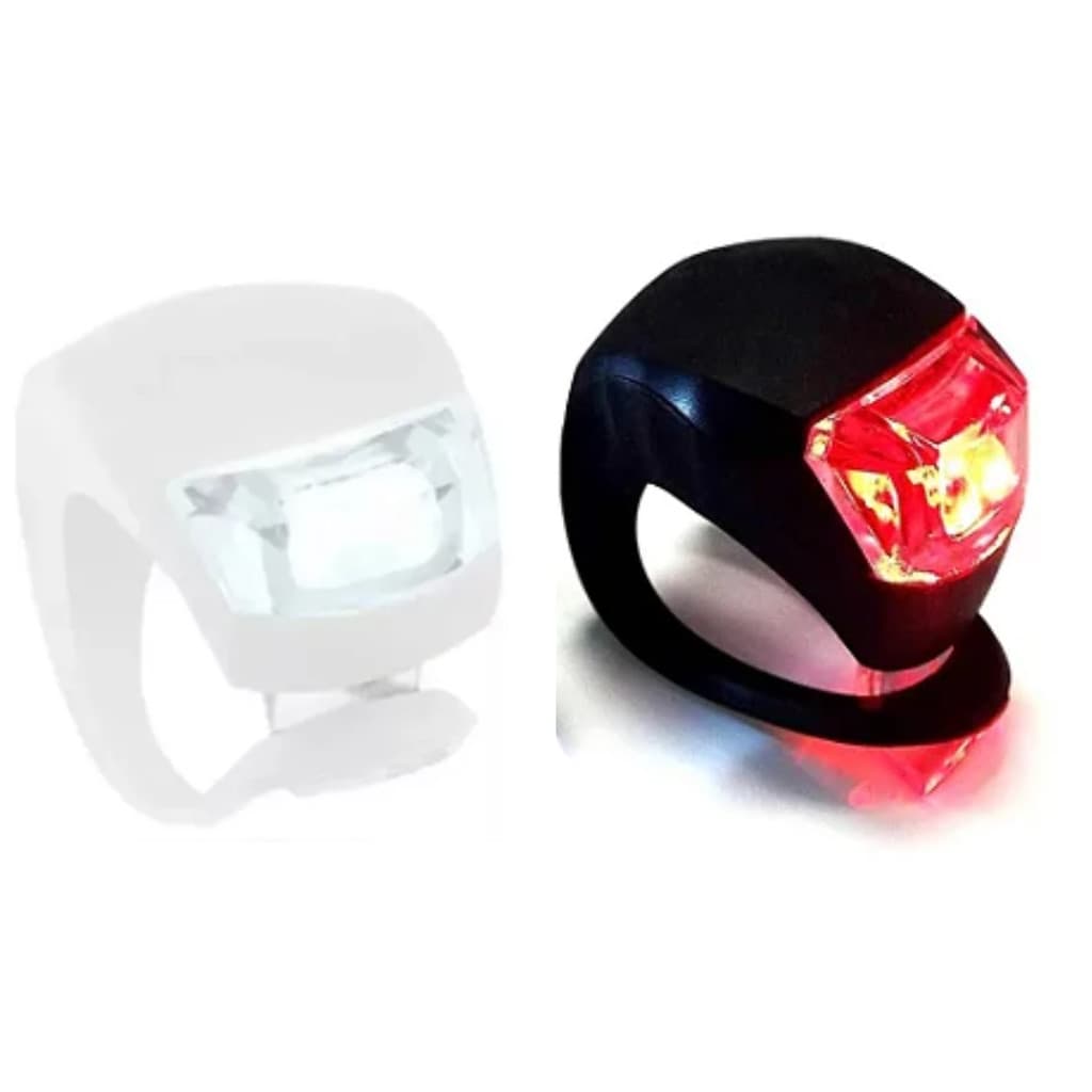 Farol de Bicicleta Sinalizador LED Luz de Alerta 2 PÇ Luz Branca e Vermelha