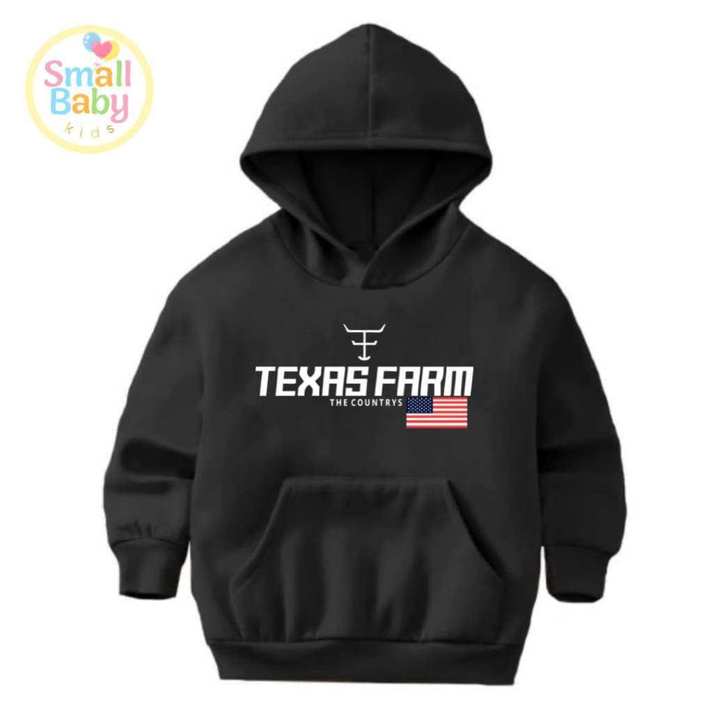 Blusa Moletom Infantil Juvenil Estampado Texas Farm Txc Usa Com Capuz Canguru Peluciado Adulto P ao GG