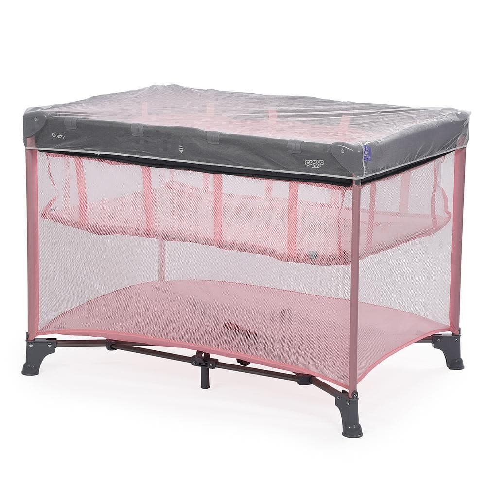 Berço Portátil Infantil Com Mosquiteiro Rosa Cosco Kids