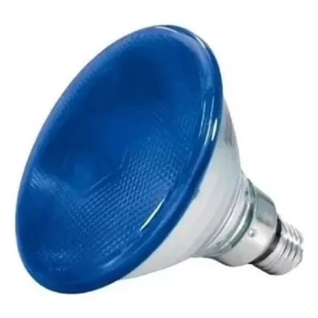 Kit 3 Lâmpadas Led Para Jardim Par38 E27 Azul/Ambar 6W 220V Avant