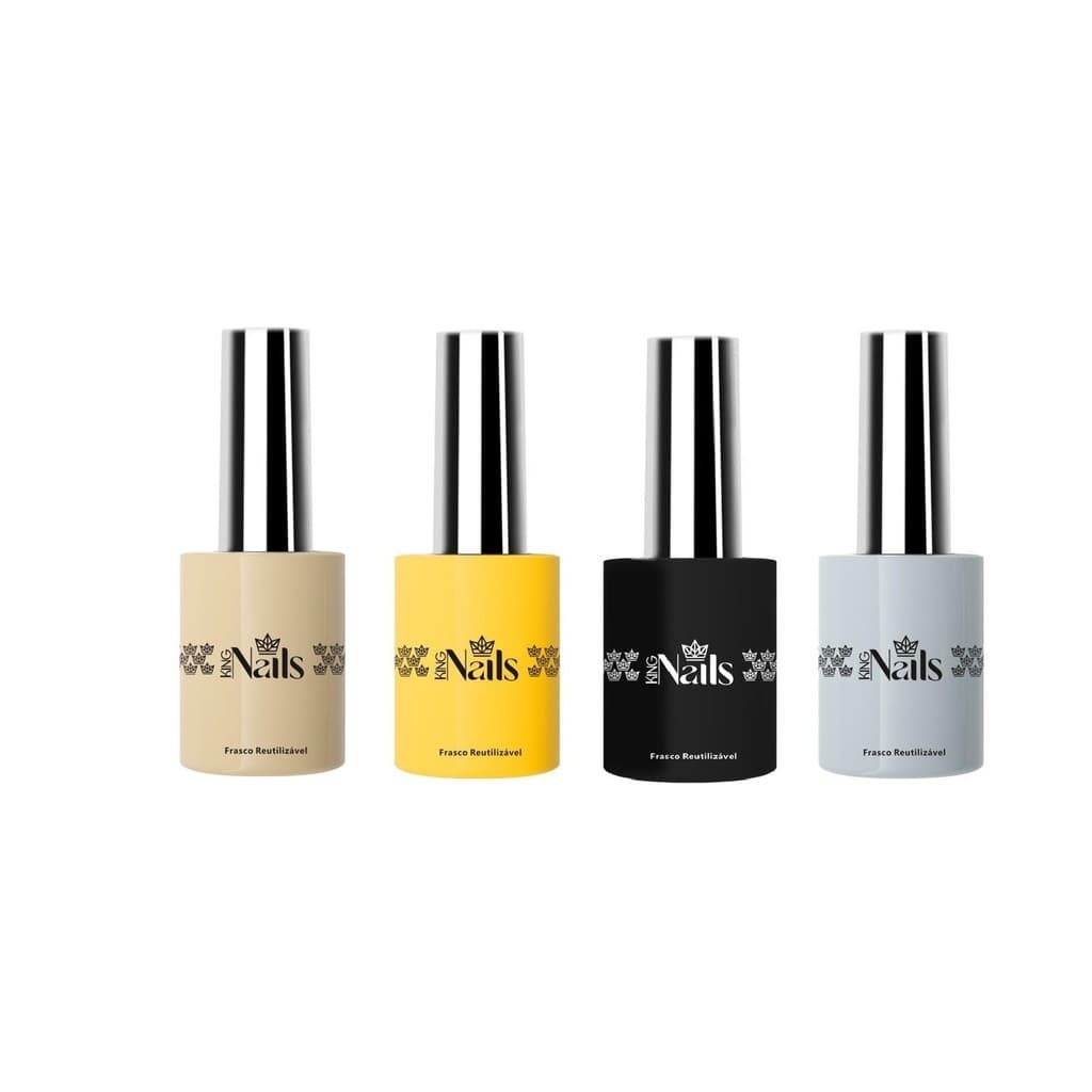 Frasco Reutilizável Cores Variadas 15ml - King Nails