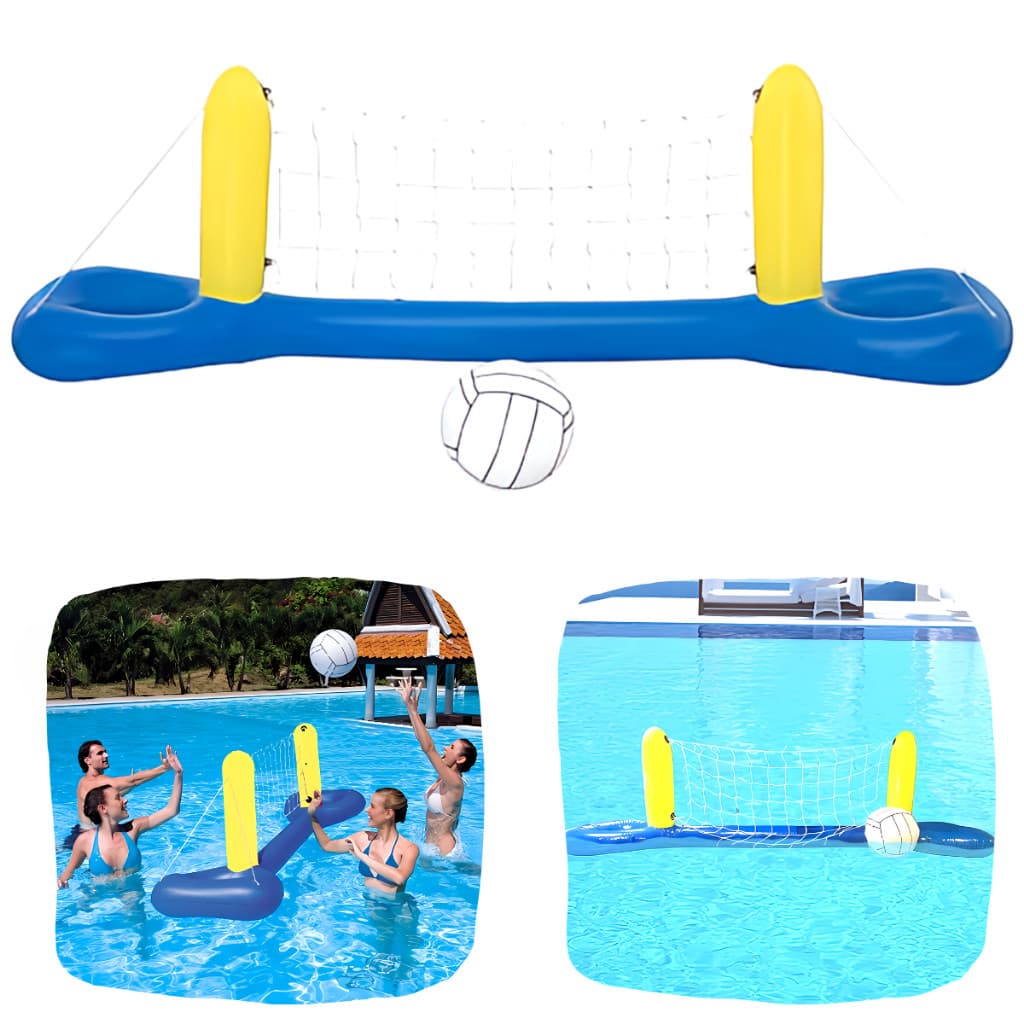 Kit Vôlei Inflável Para Piscina Com Bola E Rede