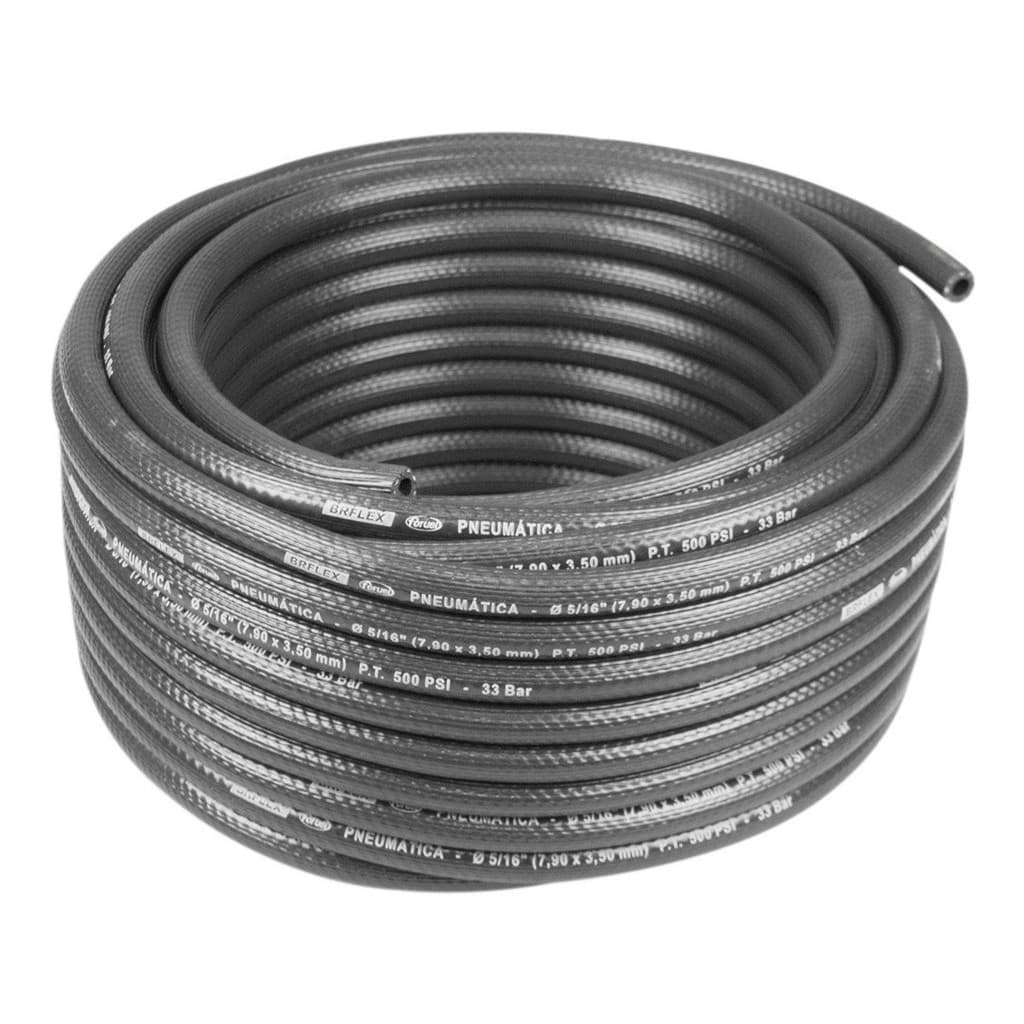 Mangueira Trançada Pneumática Frisada 500psi 1/2  - 30 Metro
