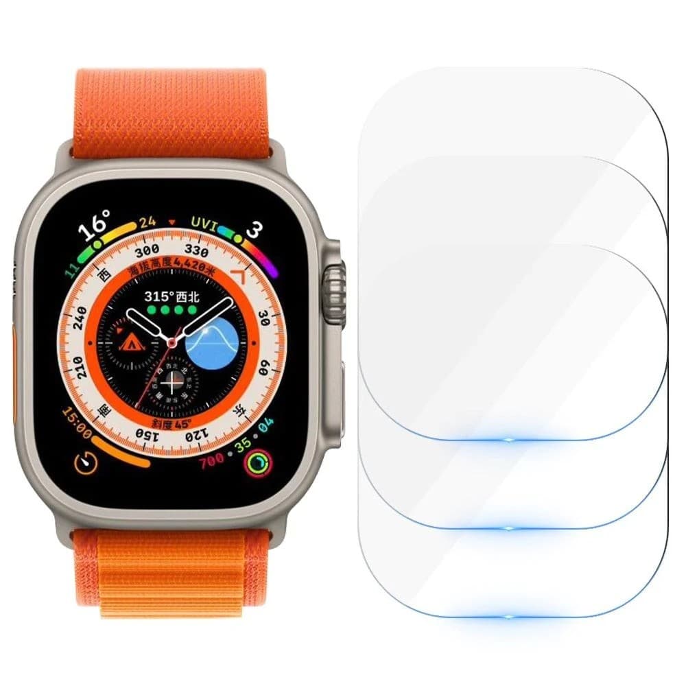 Kit 3x Película Protetora Compatível Apple Watch Ultra 49mm