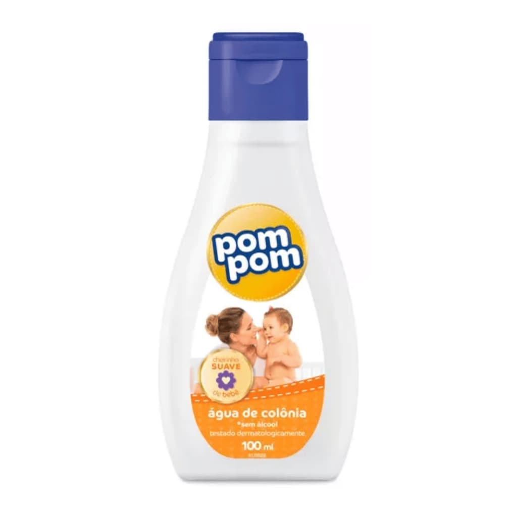 ÁGUA DE COLONIA POMPOM SEM ÁLCOOL CHEIRINHO DE BEBE 100ML
