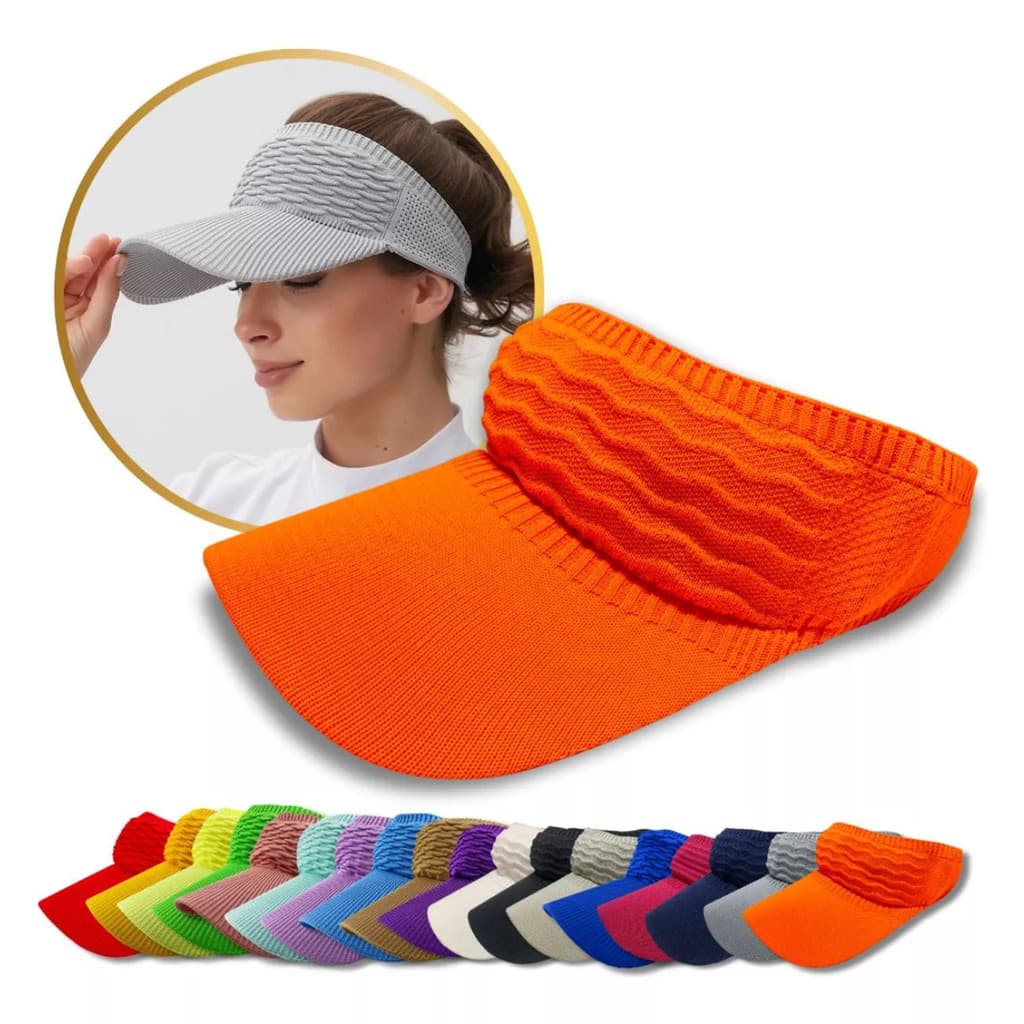 Kit 2 Viseiras Bonés Moda Blogueira Aba Longa Respirável Proteção Solar verão