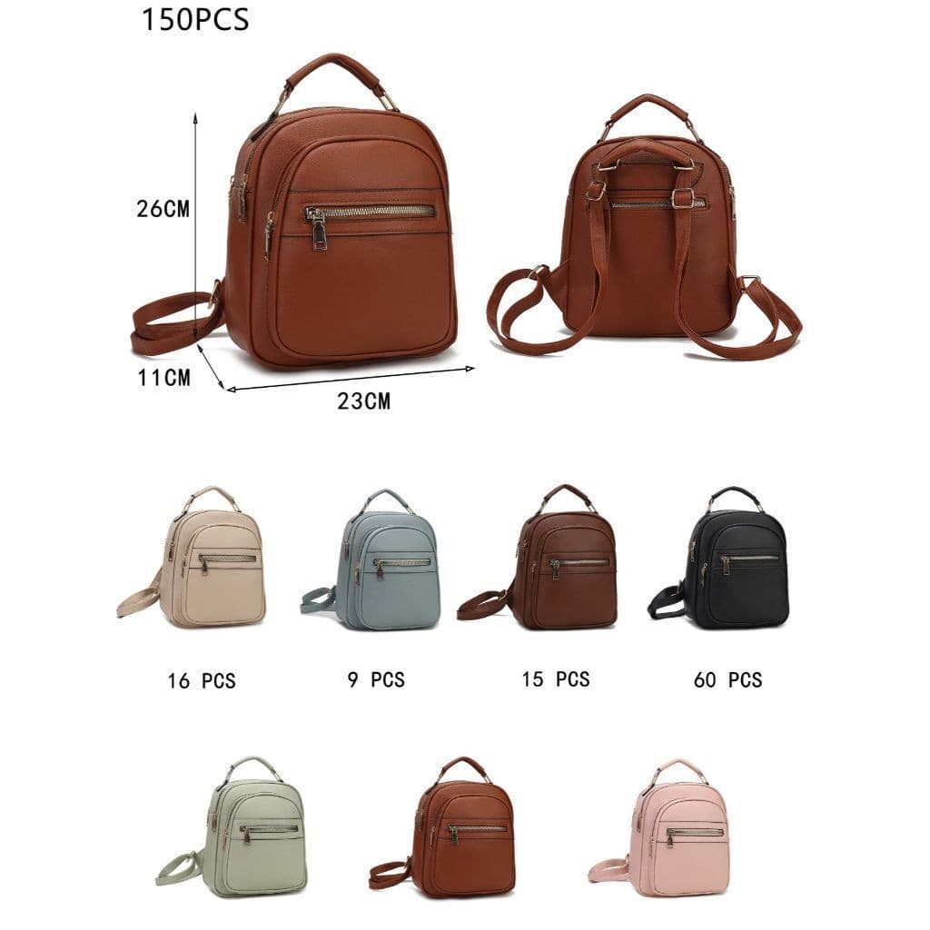 Mochila/Bolsa Transversal de Ombro Feminina-Mochila de Couro