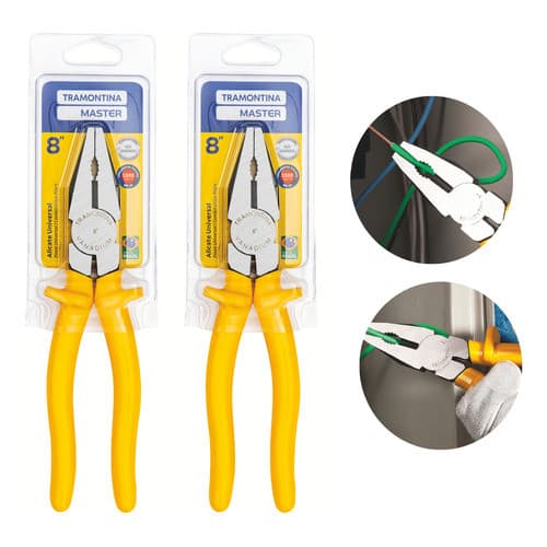 2x Alicate Universal 8 Isolado 1000 Volts Tramontina (Original)