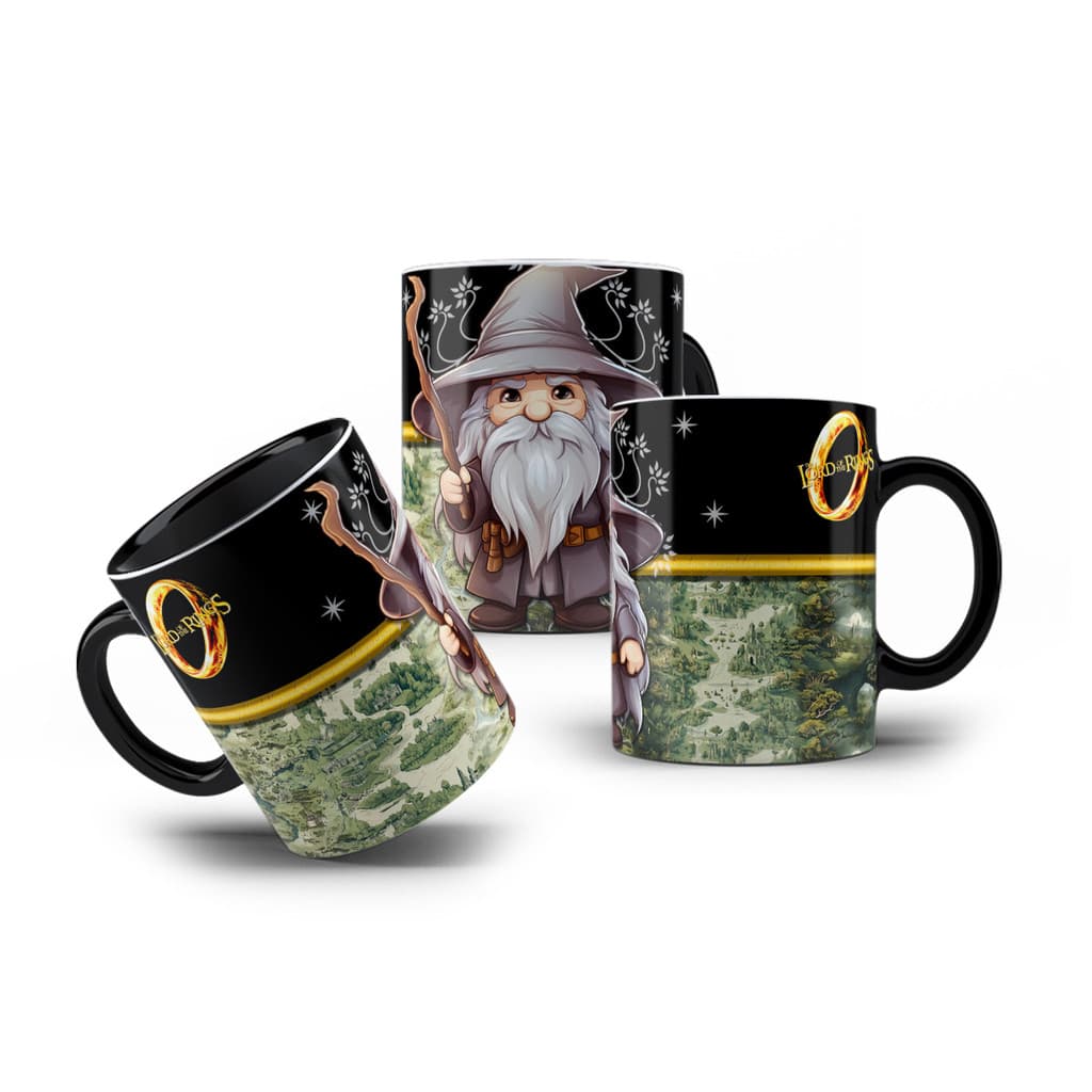 Caneca de Porcelana O Senhor dos Anéis Mago Gandalf Coleção