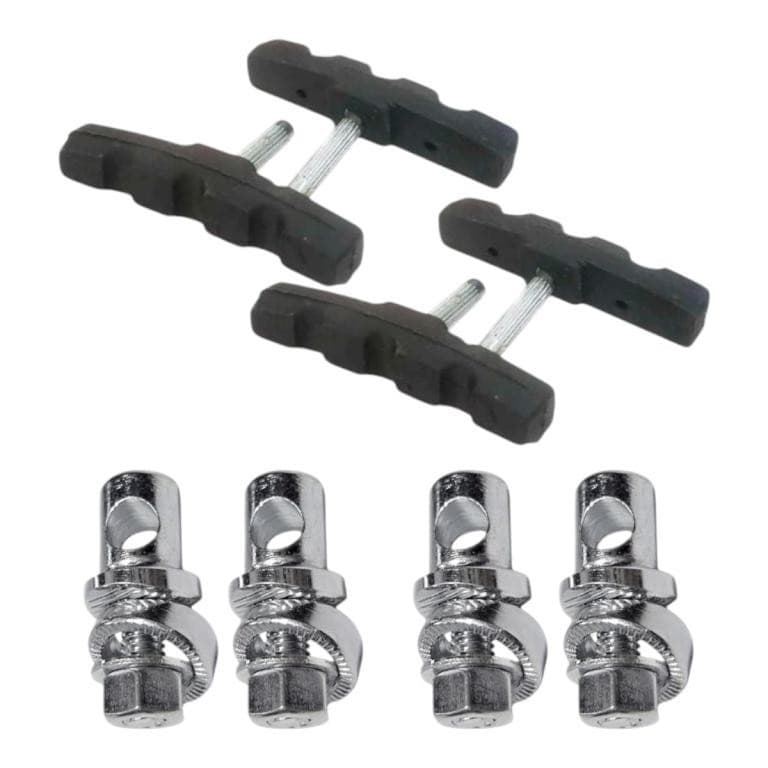 Kit 2 Par De Sapata + Parafuso Fixador Freio V-brake Porta Patim 70mm