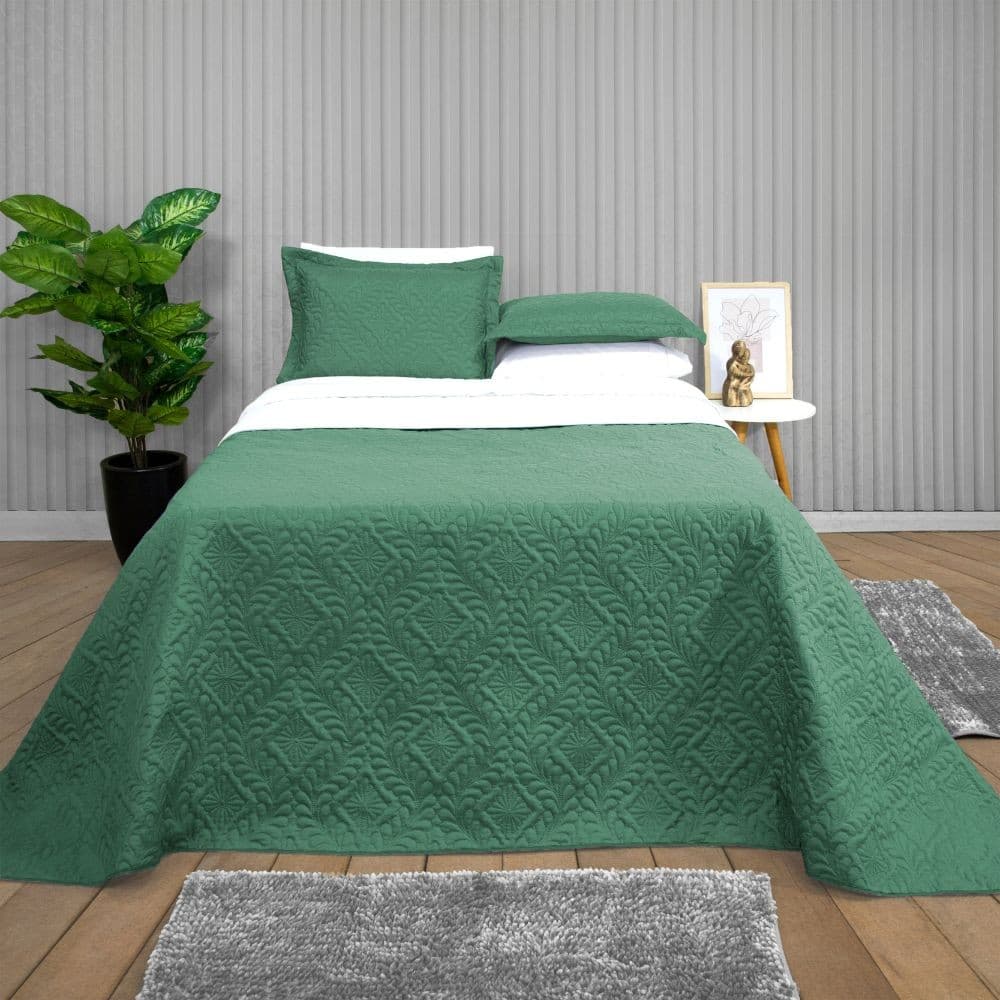 Kit Colcha Cobre Leito Matelado 3 Peças Dupla Face King Elegance