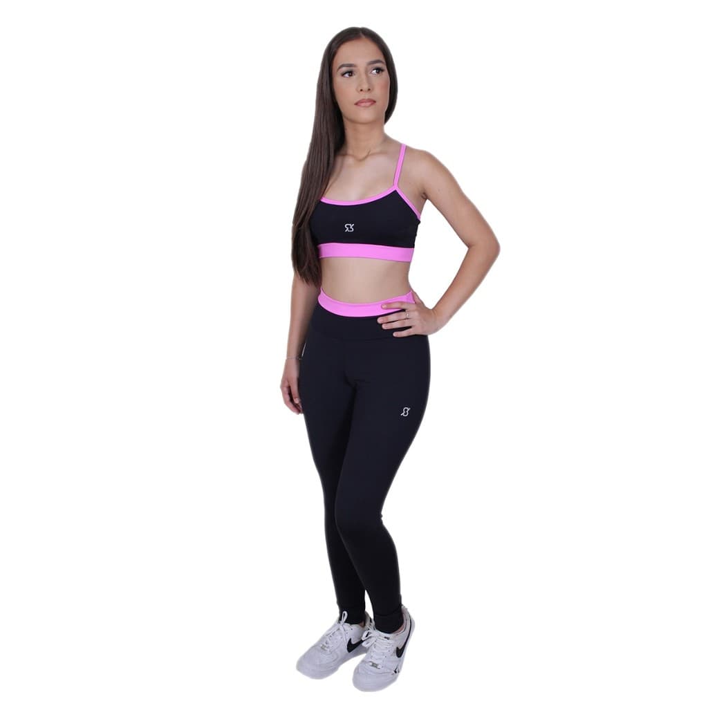 Conjunto Fitness Feminino Calça e Top Poliamida Zero Transparencia